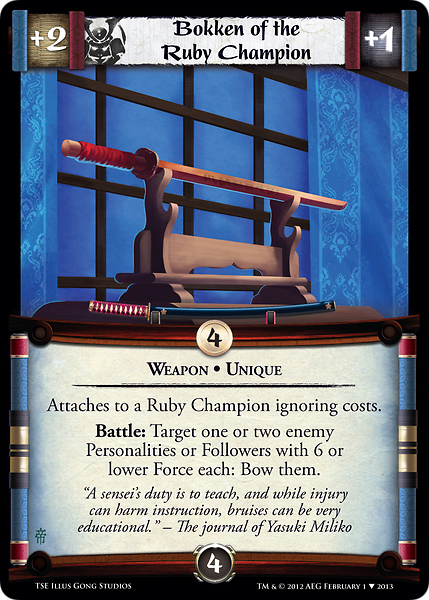 Bokken of the Ruby Champion